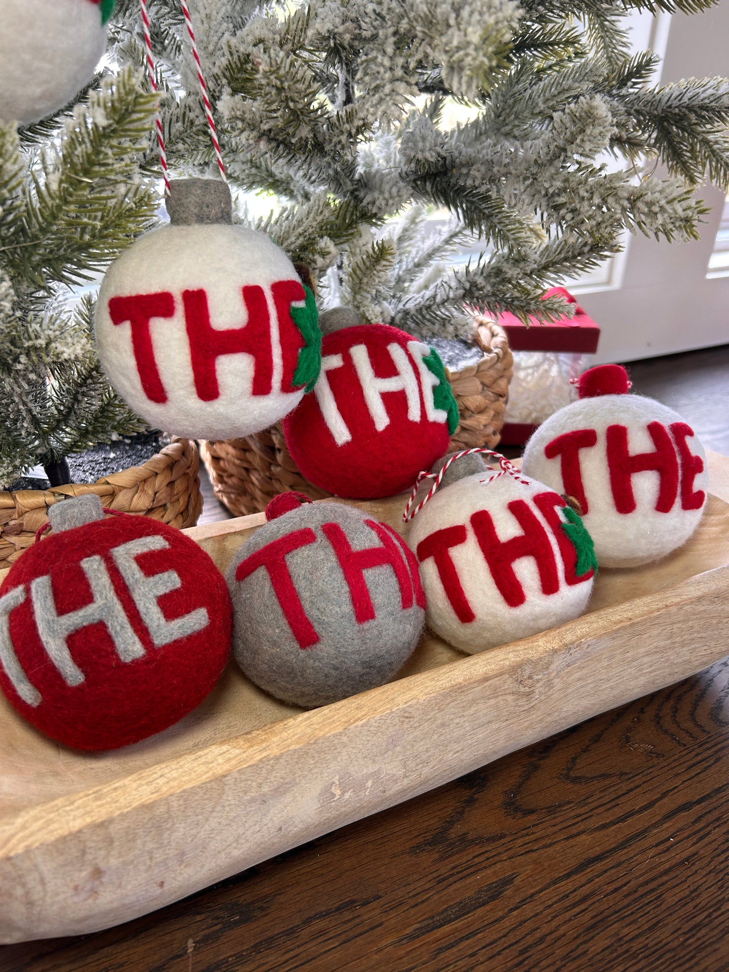 "THE" White with scarlet lettering and the buckeye leaf