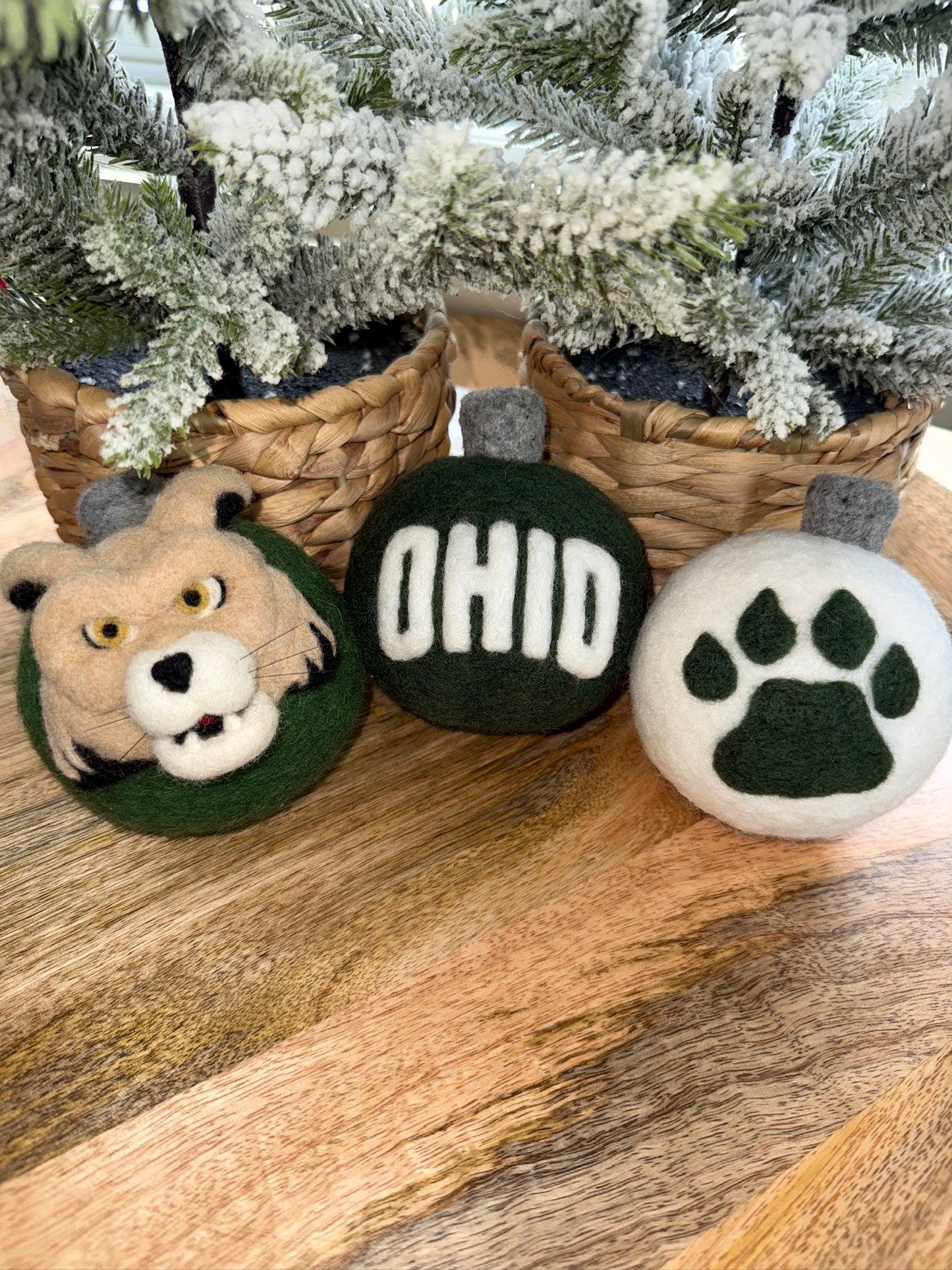 Ohio University - Green with Ohio text and Bobcat paw print