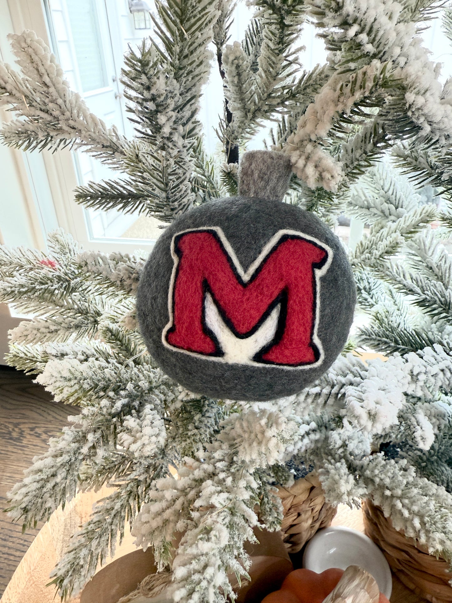 Miami University - Red "M" on grey