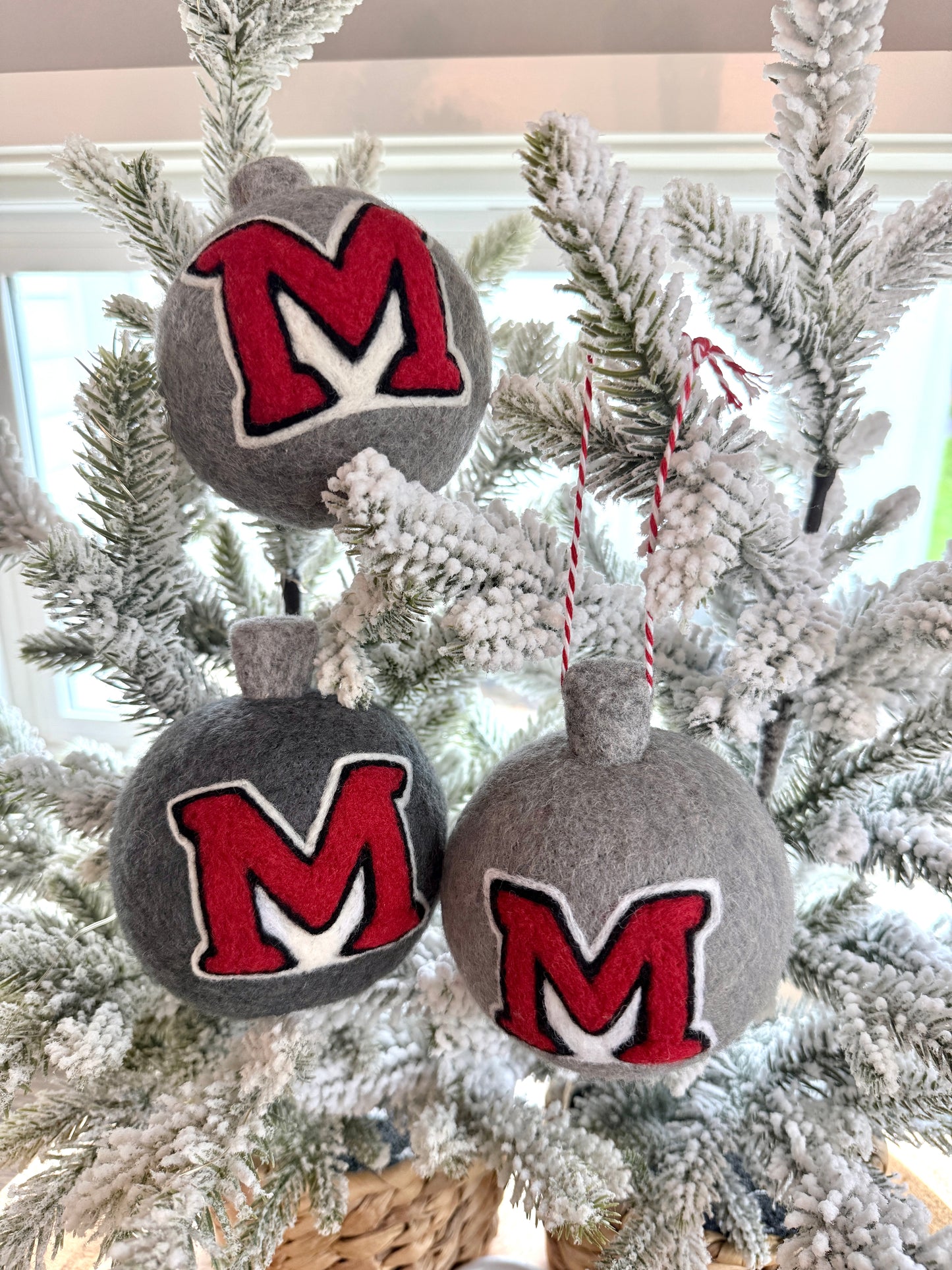 Miami University - Red "M" on grey
